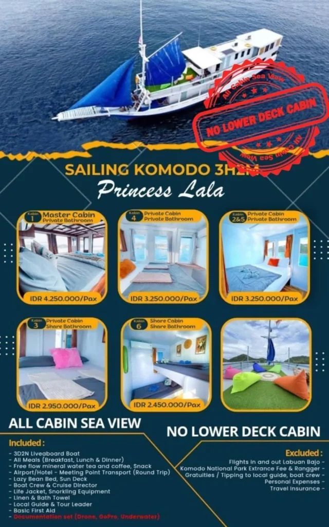 Open Trip Komodo 3 Hari 2 Malam – Sailing Komodo Princess Lala